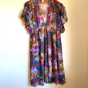 Anthropology Floral Midi Dress